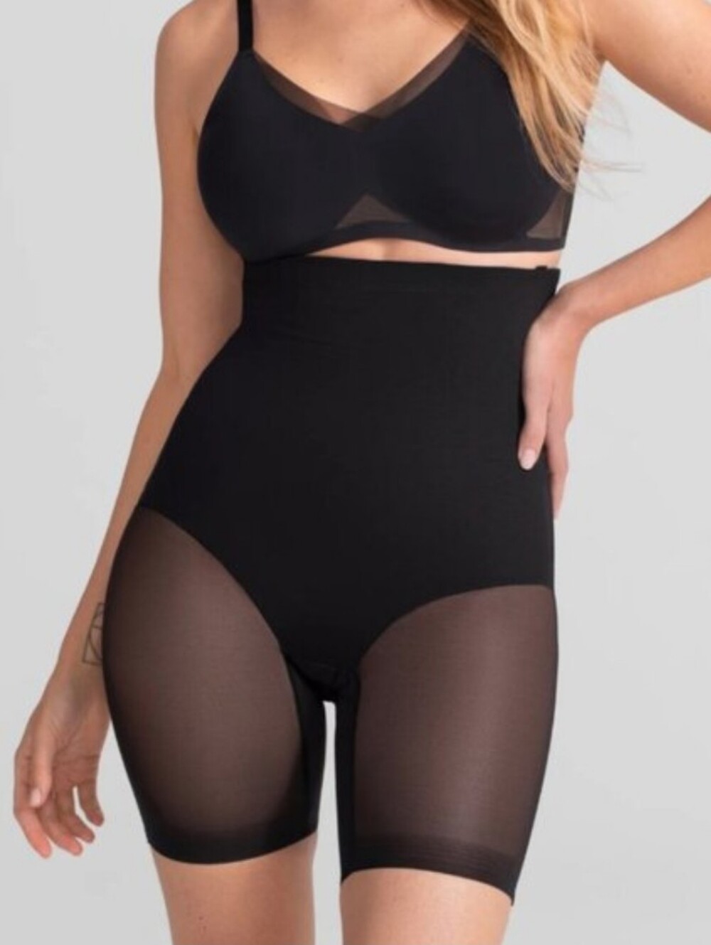 Honeylove Super Power Short Seamless High-Waist Shaping Shorts Black Size S